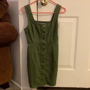 Green Urban Outfitters button up dress. Size 2